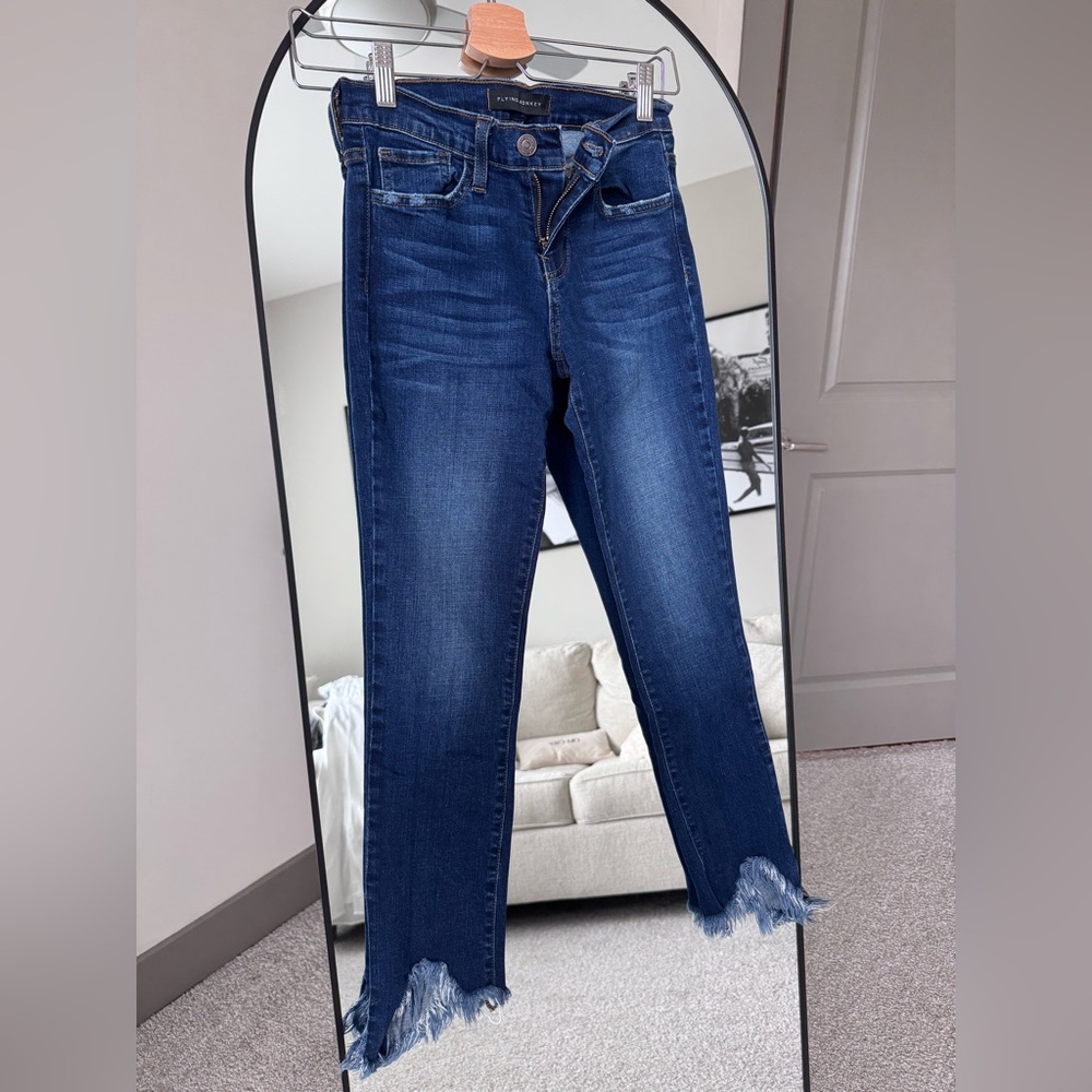 Flying Monkey Dark Blue Cropped Jeans